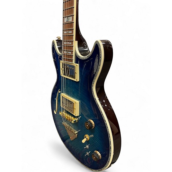 Used Ibanez AR520HFM light blue burst Hollow Body Electric Guitar