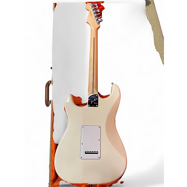 Used Fender Artist Series Jeff Beck Stratocaster Olympic White Solid Body Electric Guitar