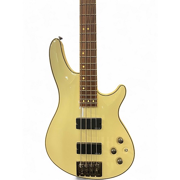 Used Schecter Guitar Research C4 Custom Vintage White Electric Bass Guitar