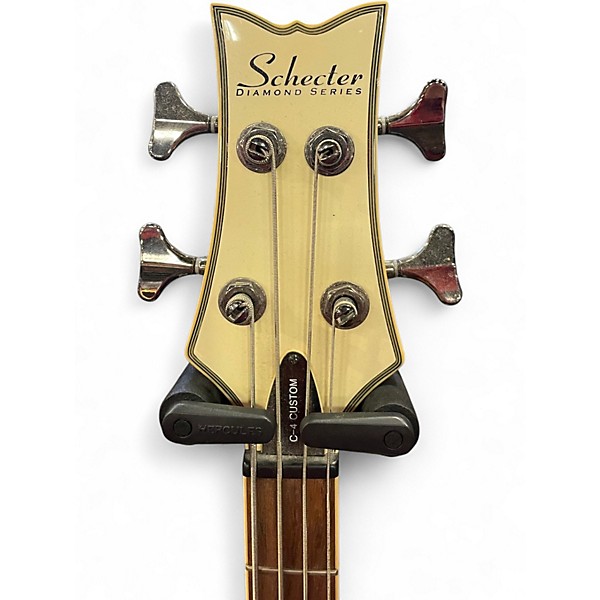 Used Schecter Guitar Research C4 Custom Vintage White Electric Bass Guitar