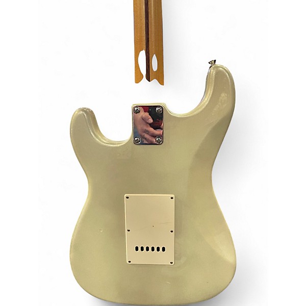 Used Johnson Double Cut Pearl White Solid Body Electric Guitar