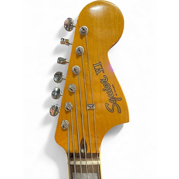 Used Squier Vintage Modified Bass VI Sunburst Electric Bass Guitar