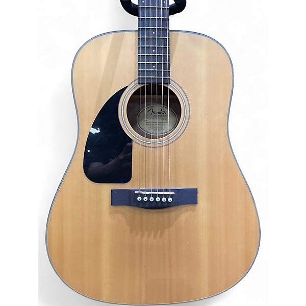 Used Fender CD100 Left Handed Natural Acoustic Guitar