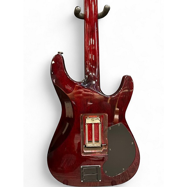 Used Schecter Guitar Research HELLRAISER S LH QUILTED RED Solid Body Electric Guitar