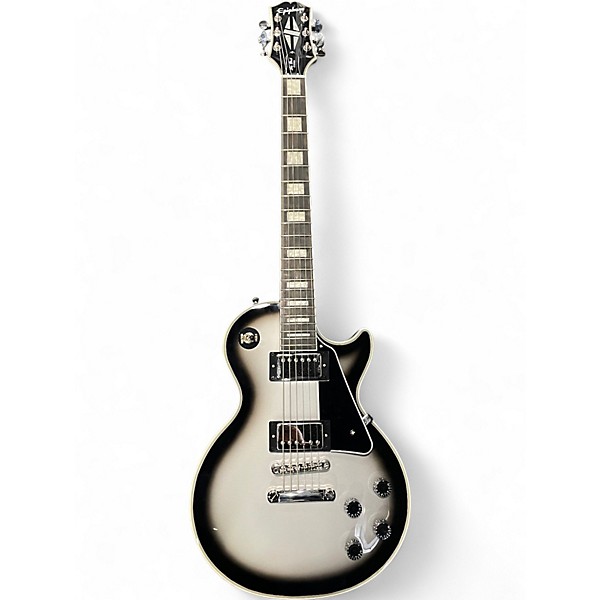 Used Epiphone Les Paul Custom Silverburst Solid Body Electric Guitar