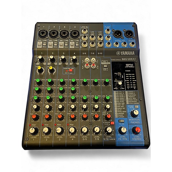 Used Yamaha MG10XU 10 Channel Mixer with Effects Unpowered Mixer