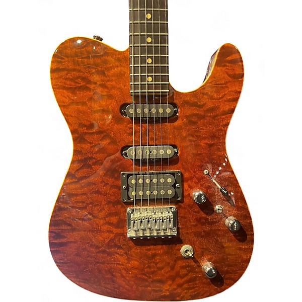 Used Tom Anderson HOLLOW COBRA QUILTED MAHOGANY Solid Body Electric Guitar