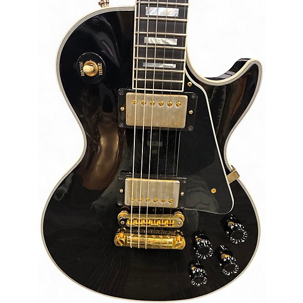 Used Gibson Les Paul Custom Black Solid Body Electric Guitar