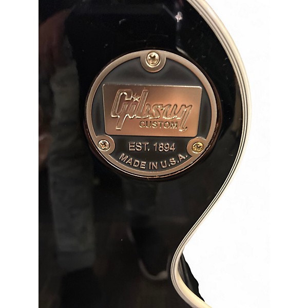 Used Gibson Les Paul Custom Black Solid Body Electric Guitar