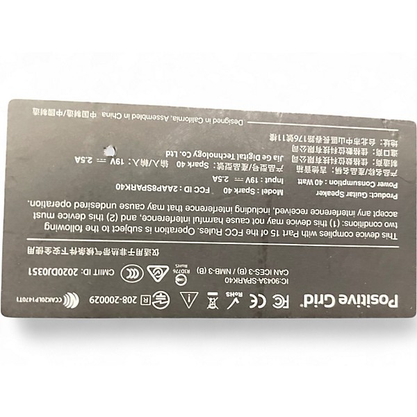 Used Positive Grid SPARK40 Battery Powered Amp