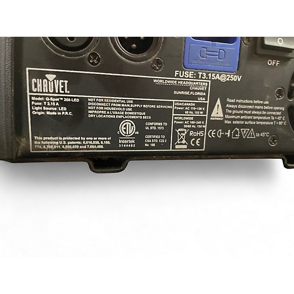 Used CHAUVET DJ Q-Spot 260 LED Moving Yoke Spot Intelligent Lighting