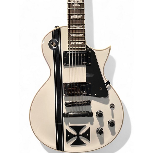 Used ESP LTD James Hetfield Signature Iron Cross White Solid Body Electric Guitar