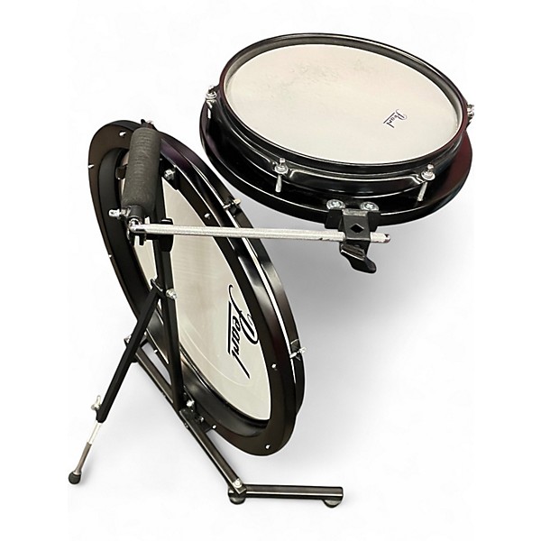 Used Pearl 2 Piece Rhythm Traveler Compact Black Drum Kit