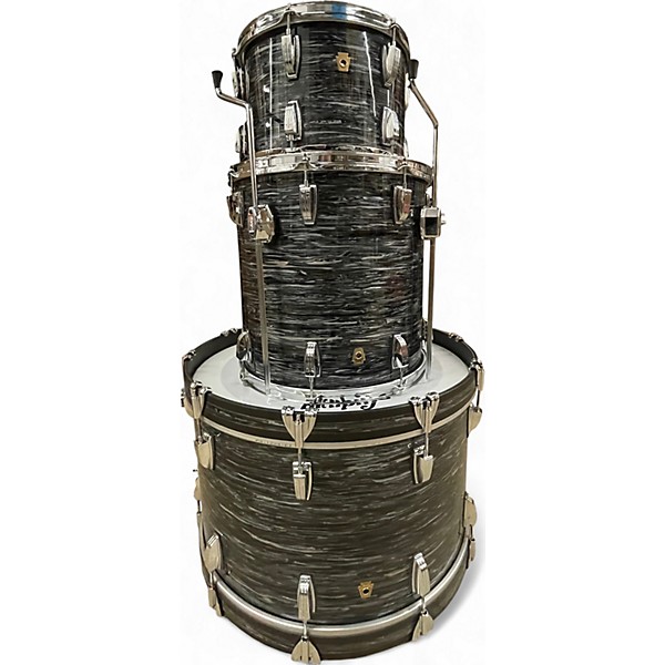 Used Ludwig 3 Piece LEGACY MAHOGANY Silver Oyster Pearl Drum Kit