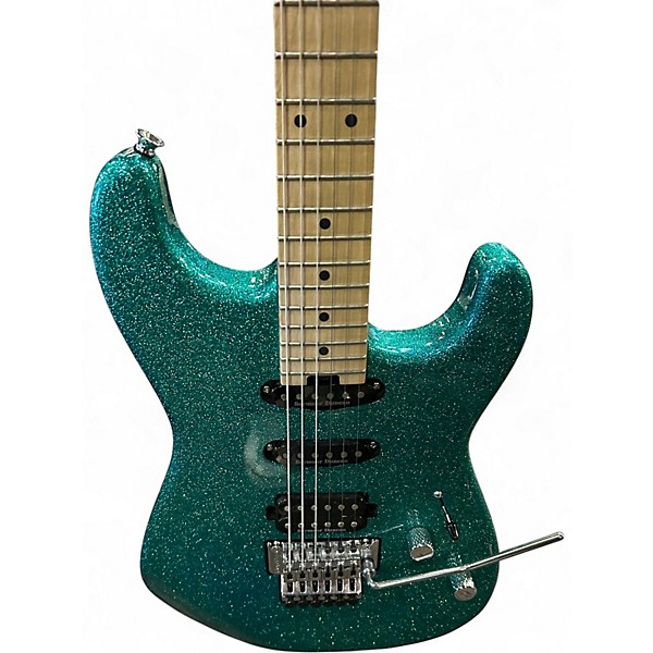 Used Charvel san dimas green sparkle Solid Body Electric Guitar