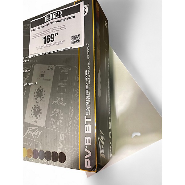 Used Peavey PV6 BT Unpowered Mixer