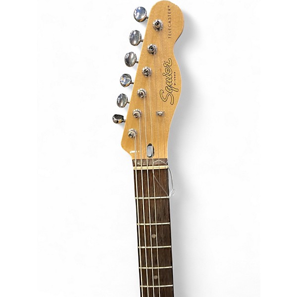 Used Squier Paranormal Baritone Cabronita Telecaster Seafoam Green Solid Body Electric Guitar