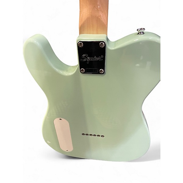 Used Squier Paranormal Baritone Cabronita Telecaster Seafoam Green Solid Body Electric Guitar