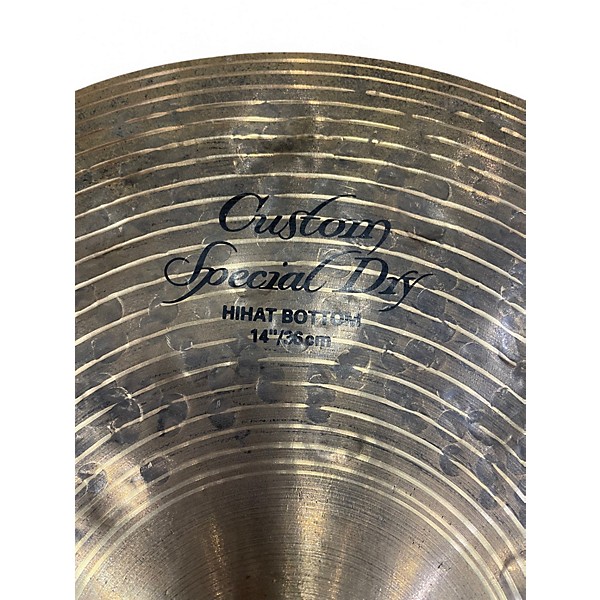 Used Zildjian 14in CUSTOM SPECIAL DRY HI HAT BOTTOM Cymbal