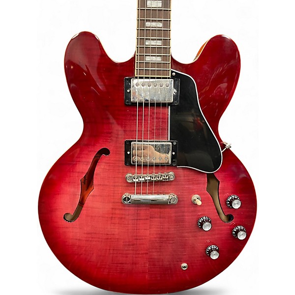 Used 2021 Epiphone ES-335 Figured Top IG Rasberry Hollow Body Electric Guitar