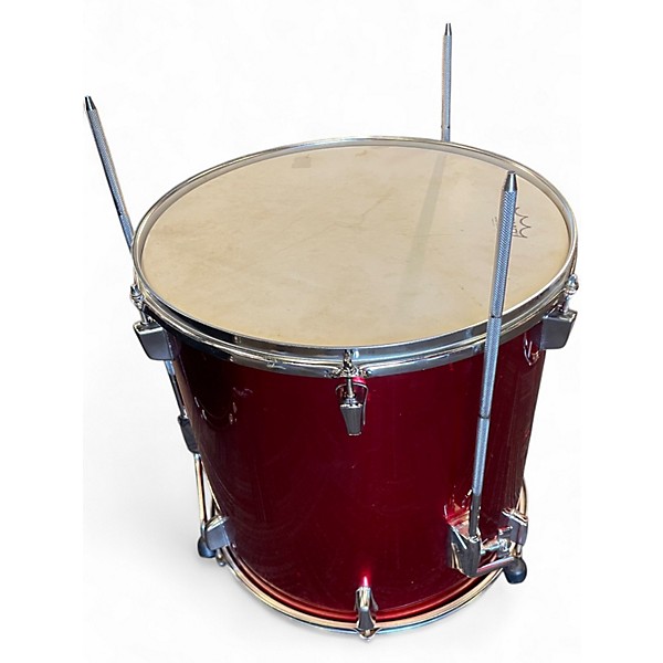 Used Ludwig 5 Piece Accent Candy Apple Red Metallic Drum Kit