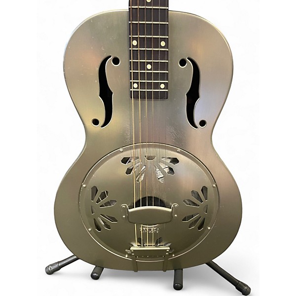 Used Gretsch Guitars G9201 Honeydipper Metal Round Neck Silver Resonator Guitar