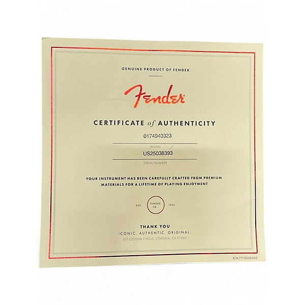 Used Fender Limited Edition American Professional Classic Stratocaster Olympic Pearl Solid Body Electric Guitar