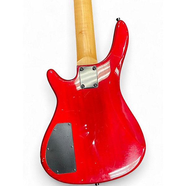 Used Bestler 5 String Red Electric Bass Guitar