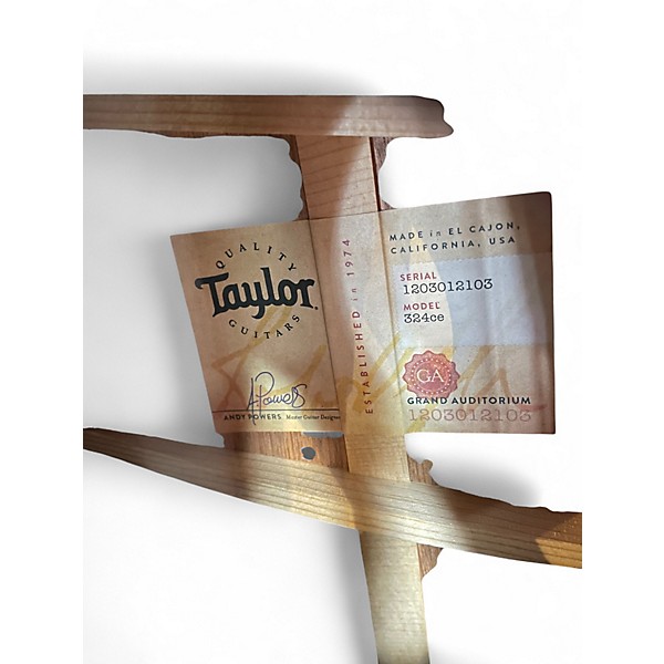 Used Taylor 324CE SMOKE BURST Acoustic Electric Guitar