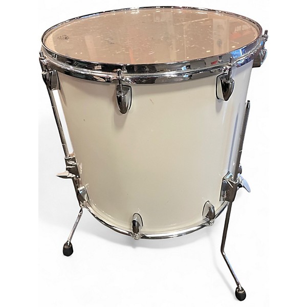 Used Yamaha 16in Stage Custom Floor Tom Antique White Drum