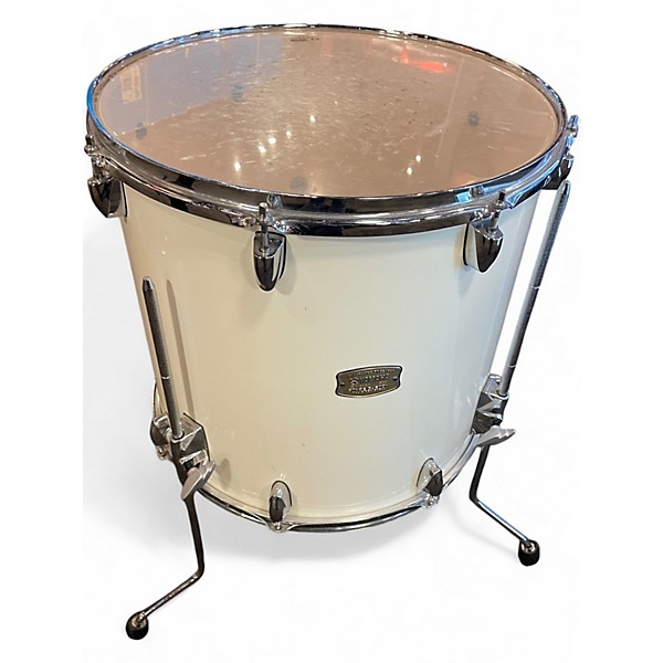Used Yamaha 16in Stage Custom Floor Tom Antique White Drum