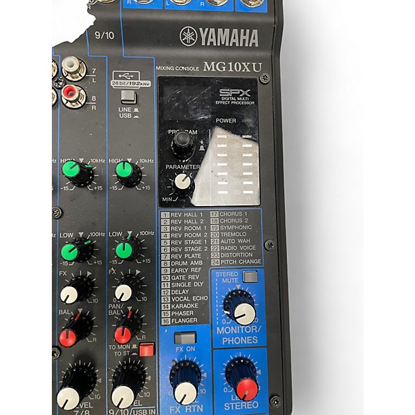 Used Yamaha MG10XU 10 Channel Mixer with Effects Unpowered Mixer