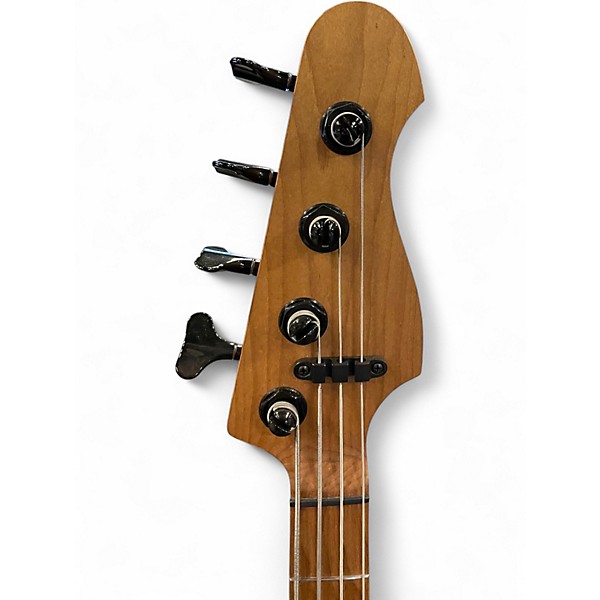 Used Warmoth SHORT SCALE P BASS Brown Sunburst Electric Bass Guitar