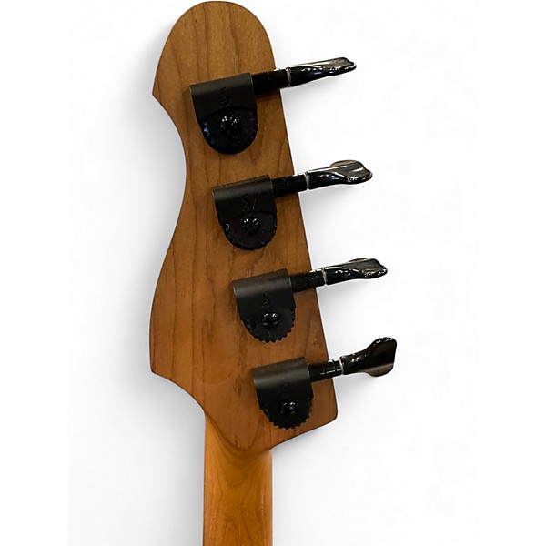 Used Warmoth SHORT SCALE P BASS Brown Sunburst Electric Bass Guitar