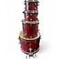 Used Ludwig 4 Piece Backbeat Elite Ruby Grain Drum Kit thumbnail