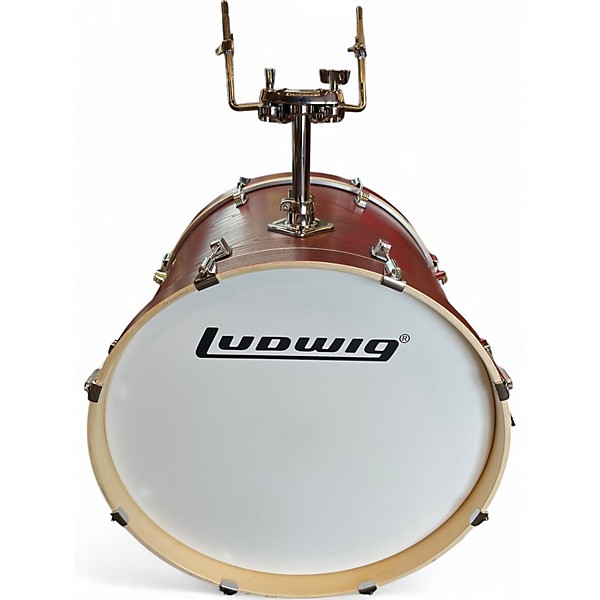 Used Ludwig 4 Piece Backbeat Elite Ruby Grain Drum Kit