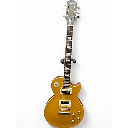 Used Epiphone Les Paul Traditional Pro IV Worn Metallic Gold Solid Body Electric Guitar