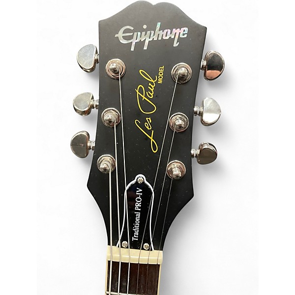 Used Epiphone Les Paul Traditional Pro IV Worn Metallic Gold Solid Body Electric Guitar
