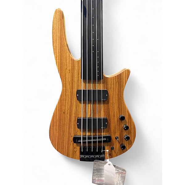 Used NS Design CR5 5 String fretless Natural Electric Bass Guitar