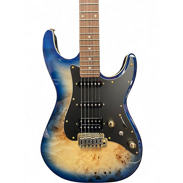 Used Michael Kelly CUSTOM COLLECTION BLUE BURL Solid Body Electric Guitar