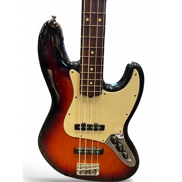 Used Fender American Standard Jazz Bass Sunburst Electric Bass Guitar