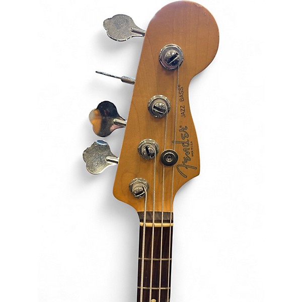 Used Fender American Standard Jazz Bass Sunburst Electric Bass Guitar