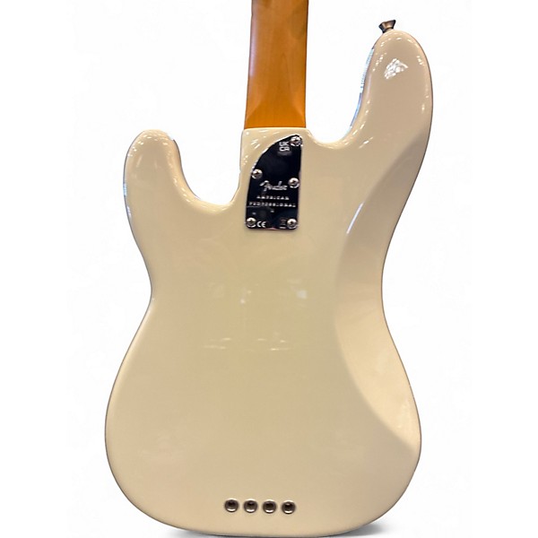 Used Fender American Professional II Precision Bass Olympic White Electric Bass Guitar