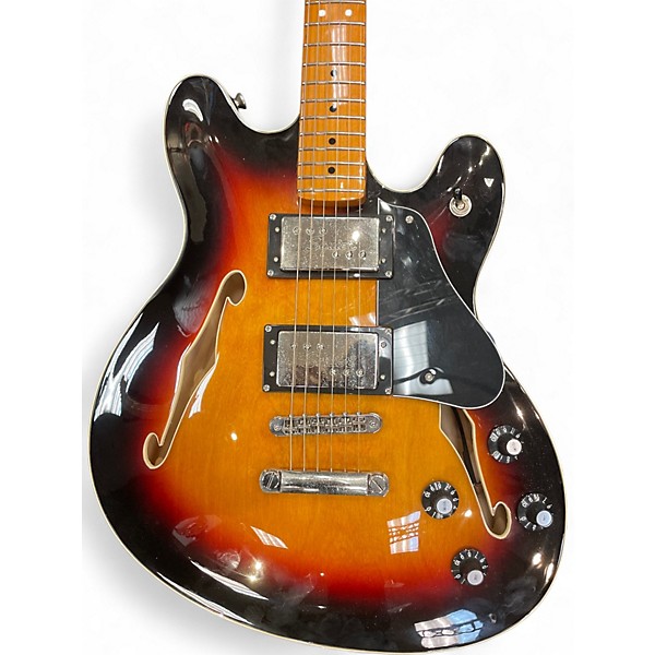 Used Squier Classic Vibe Starcaster 3 Tone Sunburst Hollow Body Electric Guitar