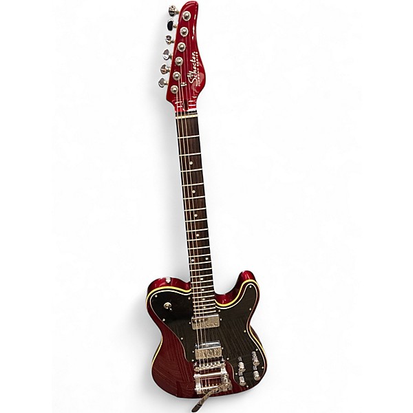 Used Schecter Guitar Research Diamond Series PT Burgundy Solid Body Electric Guitar