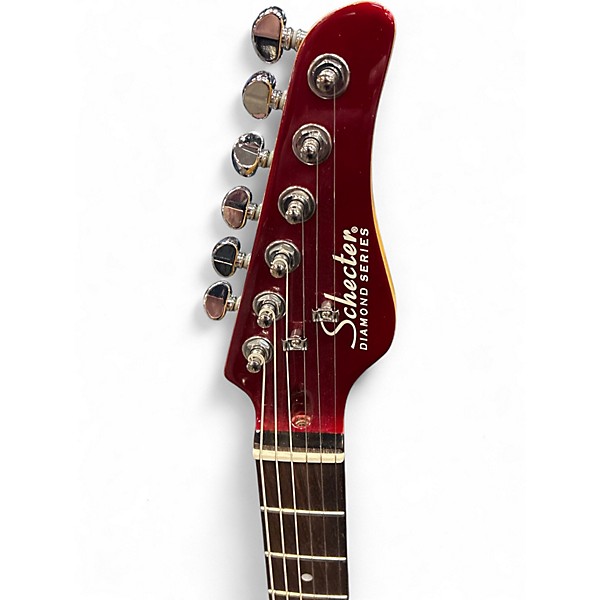 Used Schecter Guitar Research Diamond Series PT Burgundy Solid Body Electric Guitar