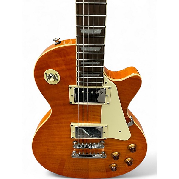 Used Agile Single Cut FLAMED Lemonburst Solid Body Electric Guitar