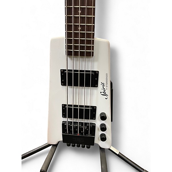 Used Steinberger XT25 Spirit 5 String Arctic White Electric Bass Guitar