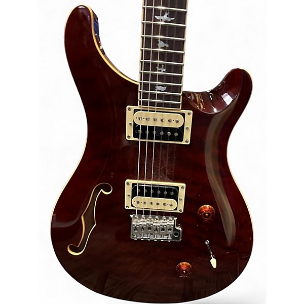 Used PRS SE Custom 22 Semi-Hollowbody Brown Hollow Body Electric Guitar