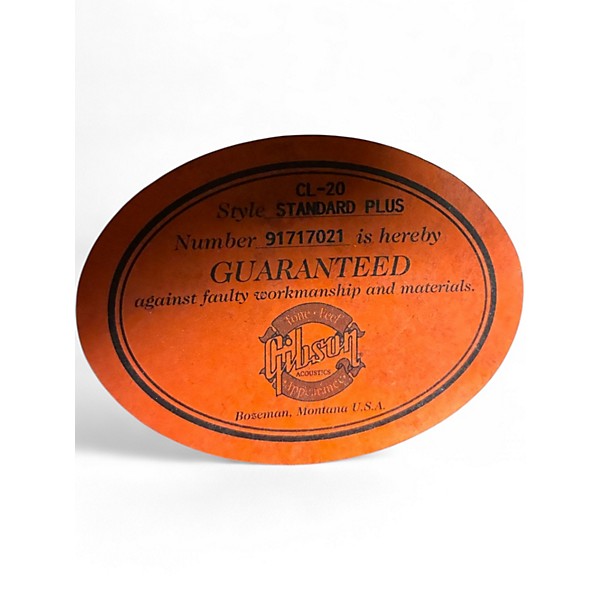 Used 1997 Gibson CL-20 Standard Plus Natural Acoustic Guitar